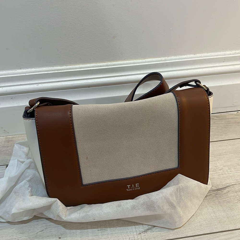 TIE shoulder bag |brown leather like |